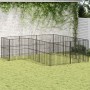 Laufgitter für Hunde mit 12 Paneelen aus schwarz verzinktem Stahl von , Hundehütten - Ref: Foro24-3209558, Preis: 282,04 €, R...