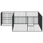 Dog playpen with 12 black galvanized steel panels by , Dog kennels - Ref: Foro24-3209558, Price: 276,33 €, Discount: %