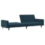 Blue velvet 2-seater sofa bed by , Sofas - Ref: Foro24-375736, Price: 225,99 €, Discount: %