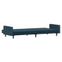 Blue velvet 2-seater sofa bed by , Sofas - Ref: Foro24-375736, Price: 225,99 €, Discount: %