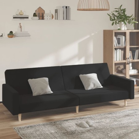 Two-seater black fabric sofa bed by , Sofas - Ref: Foro24-375729, Price: 213,99 €, Discount: %