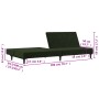 2-Sitzer-Schlafsofa dunkelgrüner Samt von , Sofas - Ref: Foro24-375734, Preis: 214,90 €, Rabatt: %