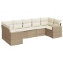 7-piece garden sofa set and beige synthetic rattan cushions by , Garden sets - Ref: Foro24-3219378, Price: 605,15 €, Discount: %