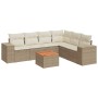 Set sofás de jardín 7 piezas y cojines ratán sintético beige de , Conjuntos de jardín - Ref: Foro24-3225463, Precio: 548,49 €...