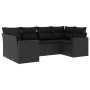 6-piece garden sofa set and black synthetic rattan cushions by , Garden sets - Ref: Foro24-3219365, Price: 386,21 €, Discount: %