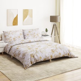 White and brown cotton duvet cover set 200x200 cm by , Duvet covers - Ref: Foro24-136403, Price: 24,99 €, Discount: %