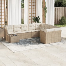 Gartensofa-Set mit beigen Kissen, 10-teilig, synthetisches Rattan von , Gartensets - Ref: Foro24-3218188, Preis: 745,05 €, Ra...