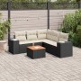 Set aus 6-teiligen Gartensofas und Kissen Kunstrattan schwarz von , Gartensets - Ref: Foro24-3225440, Preis: 399,98 €, Rabatt: %