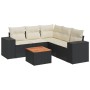 Set aus 6-teiligen Gartensofas und Kissen Kunstrattan schwarz von , Gartensets - Ref: Foro24-3225440, Preis: 399,98 €, Rabatt: %