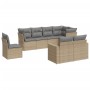 Garden sofa set with beige cushions, 8 pieces, PE rattan. by , Garden sets - Ref: Foro24-3219229, Price: 598,56 €, Discount: %