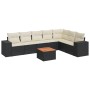 Set aus 8-teiligen Gartensofas und Kissen Kunstrattan schwarz von , Gartensets - Ref: Foro24-3225475, Preis: 504,96 €, Rabatt: %