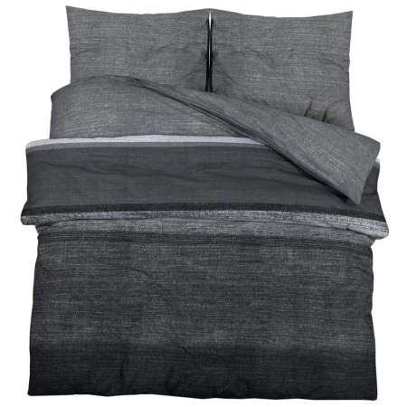 Dark grey cotton duvet cover set 200x200 cm by , Duvet covers - Ref: Foro24-136481, Price: 26,44 €, Discount: %