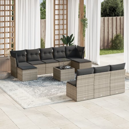 Set mit 11 Gartensofas und Kissen synthetisches Rattangrau von , Gartensets - Ref: Foro24-3218300, Preis: 627,49 €, Rabatt: %