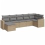 7-teiliges Gartensofa-Set und beige synthetische Rattankissen von , Gartensets - Ref: Foro24-3219269, Preis: 476,35 €, Rabatt: %