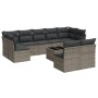 Garden sofa set 10 pieces with gray synthetic rattan cushions by , Garden sets - Ref: Foro24-3218160, Price: 632,85 €, Discou...