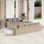 Garden sofa set with beige cushions 8 pcs PE rattan by , Garden sets - Ref: Foro24-3225352, Price: 589,81 €, Discount: %