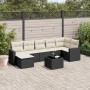 Set aus 8-teiligen Gartensofas und Kissen Kunstrattan schwarz von , Gartensets - Ref: Foro24-3219276, Preis: 513,37 €, Rabatt: %