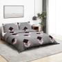 Gray cotton duvet cover set 135x200 cm by , Duvet covers - Ref: Foro24-136469, Price: 25,37 €, Discount: %