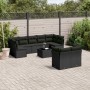 Gartensofa-Set 10-teilig mit schwarzen synthetischen Rattankissen von , Gartensets - Ref: Foro24-3218155, Preis: 587,31 €, Ra...