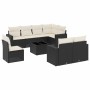 8-teiliges Gartensofa-Set und schwarze synthetische Rattankissen von , Gartensets - Ref: Foro24-3219236, Preis: 600,37 €, Rab...