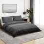 Dark gray cotton duvet cover set 260x240 cm by , Duvet covers - Ref: Foro24-136483, Price: 34,98 €, Discount: %