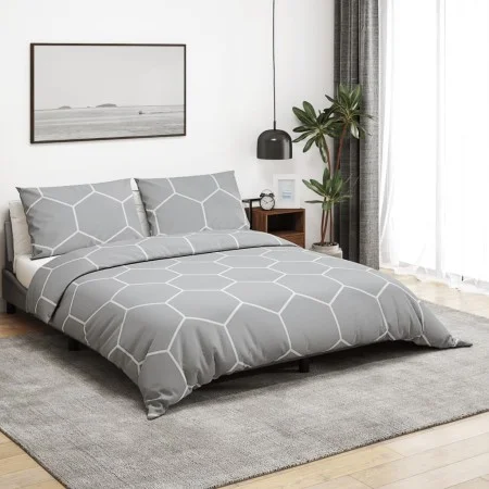 Gray cotton duvet cover set 225x220 cm by , Duvet covers - Ref: Foro24-136460, Price: 29,73 €, Discount: %
