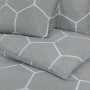 Gray cotton duvet cover set 225x220 cm by , Duvet covers - Ref: Foro24-136460, Price: 26,43 €, Discount: %