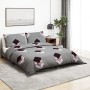 Gray cotton duvet cover set 200x200 cm by , Duvet covers - Ref: Foro24-136474, Price: 24,94 €, Discount: %