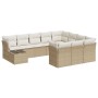 11-teiliges Gartensofa-Set mit beigen synthetischen Rattankissen von , Gartensets - Ref: Foro24-3218258, Preis: 818,00 €, Rab...