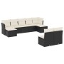 Set aus 8-teiligen Gartensofas und Kissen Kunstrattan schwarz von , Gartensets - Ref: Foro24-3218266, Preis: 502,85 €, Rabatt: %