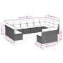 Set aus 8-teiligen Gartensofas und Kissen Kunstrattan schwarz von , Gartensets - Ref: Foro24-3218266, Preis: 502,85 €, Rabatt: %