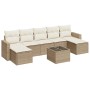 Gartensofa-Set mit beigen Kissen 8 Stück PE-Rattan von , Gartensets - Ref: Foro24-3219338, Preis: 557,71 €, Rabatt: %