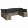 Set de muebles de jardín 9 pzas y cojines ratán sintético gris de , Conjuntos de jardín - Ref: Foro24-3219390, Precio: 584,33...