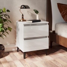 Bedside tables 2 units, white glossy plywood, 40x35x50 cm by vidaXL, Nightstands - Ref: Foro24-805882, Price: 81,40 €, Discou...