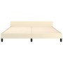 Estructura de cama con cabecero cuero sintético crema 180x200cm de , Camas y somieres - Ref: Foro24-3125526, Precio: 242,36 €...