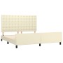 Bed frame with headboard cream synthetic leather 180x200cm by , Beds and slatted bases - Ref: Foro24-3125587, Price: 242,13 €...