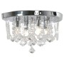 Ceiling lamp with round silver crystals 4 G9 bulbs by vidaXL, Lamps - Ref: Foro24-281582, Price: 66,07 €, Discount: %