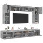 Wand-TV-Schränke mit LED-Leuchten 8 Stück betongrau von , TV-Möbel - Ref: Foro24-3216767, Preis: 359,88 €, Rabatt: %