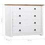 Armario auxiliar estilo Panamá madera pino blanco 80x40x73 cm de vidaXL, Aparadores - Ref: Foro24-282660, Precio: 164,39 €, D...