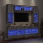 Wall TV cabinets with LED lights 6 pieces sonoma gray by , TV Furniture - Ref: Foro24-3216802, Price: 344,58 €, Discount: %