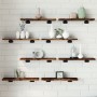 Wall shelves 8 pcs engineered wood smoke oak 40x10x1.5 cm by , Shelves and shelves - Ref: Foro24-838196, Price: 22,20 €, Disc...