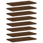 Wall shelves 8 units engineered wood brown oak 40x20x1.5 cm by , Shelves and shelves - Ref: Foro24-838206, Price: 32,83 €, Di...