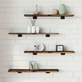 Wall shelves 4 pcs engineered wood smoke oak 60x10x1.5 cm by , Shelves and shelves - Ref: Foro24-838225, Price: 19,87 €, Disc...