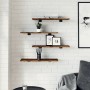 Wall shelves 4 pcs engineered wood smoke oak 60x20x1.5 cm by , Shelves and shelves - Ref: Foro24-838231, Price: 25,12 €, Disc...