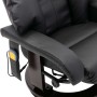 Sillón de masaje reclinable de TV cuero sintético negro de vidaXL, Sillones de masaje eléctricos - Ref: Foro24-248679, Precio...