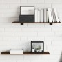 Wall shelves 4 pcs engineered wood brown oak 80x20x1.5cm by , Shelves and shelves - Ref: Foro24-838265, Price: 35,51 €, Disco...