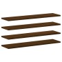 Wall shelves 4 pcs engineered wood brown oak 80x20x1.5cm by , Shelves and shelves - Ref: Foro24-838265, Price: 35,51 €, Disco...