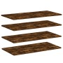 Wall shelves 4 pcs engineered wood smoke oak 80x40x1.5 cm by , Shelves and shelves - Ref: Foro24-838273, Price: 44,14 €, Disc...