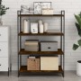 Wall shelves 4 pcs engineered wood smoke oak 80x40x1.5 cm by , Shelves and shelves - Ref: Foro24-838273, Price: 44,14 €, Disc...