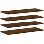 Wall shelves 4 pcs engineered wood brown oak 80x30x1.5cm by , Shelves and shelves - Ref: Foro24-838271, Price: 39,99 €, Disco...